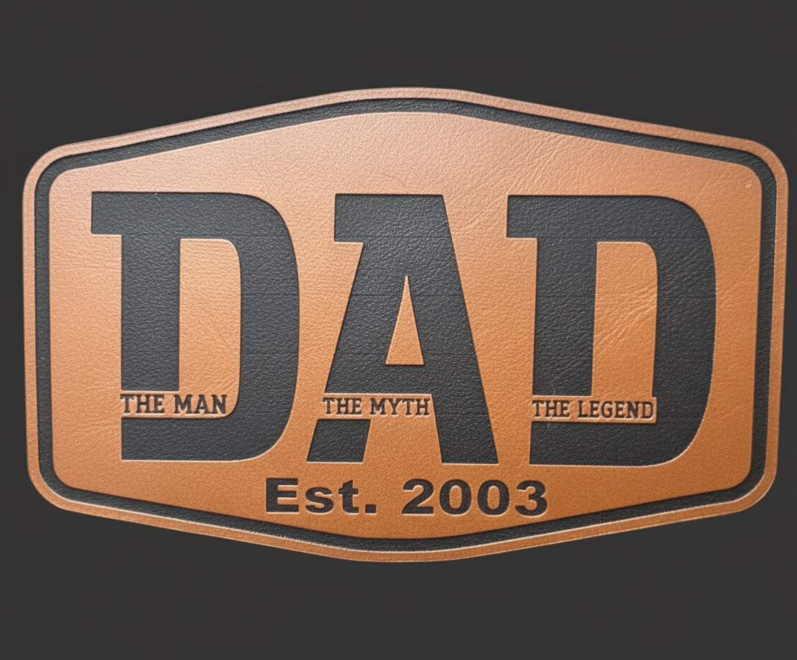 Custom add an “established” year Dad the man, the myth, the legend