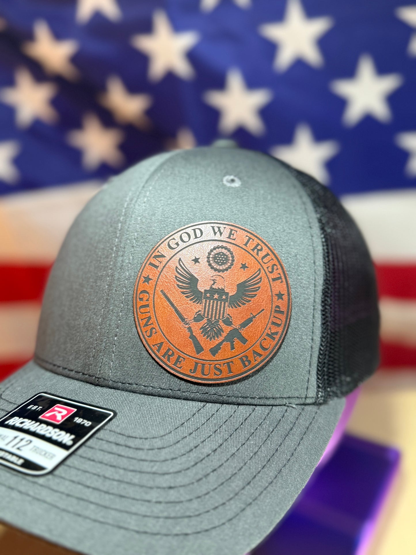 IN GOD WE TRUST, GUNS ARE JUST BACK UP