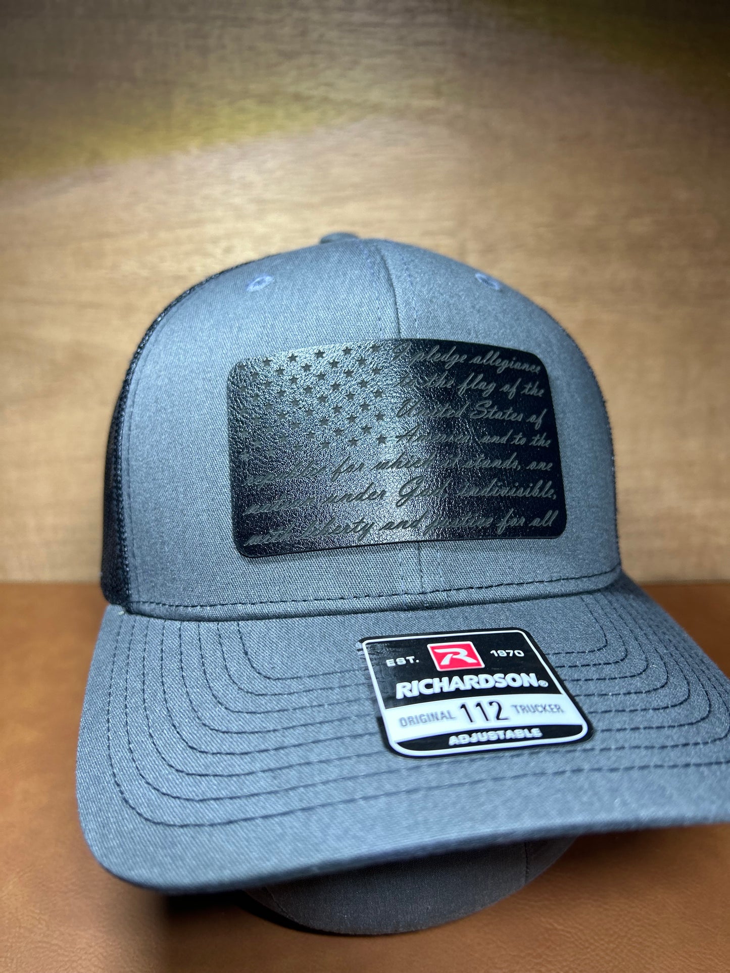 Pledge of Allegiance with all black patch