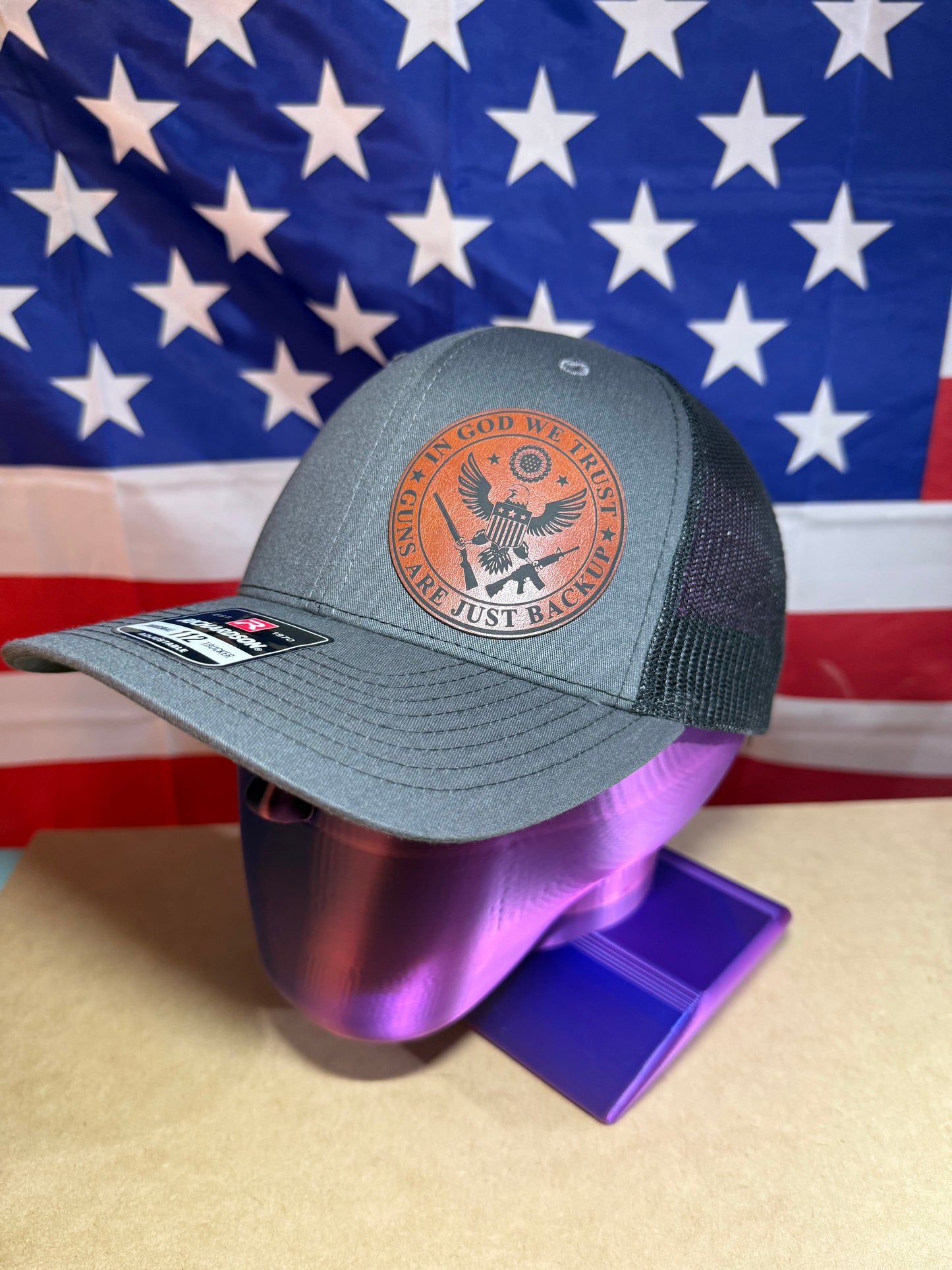 IN GOD WE TRUST, GUNS ARE JUST BACK UP