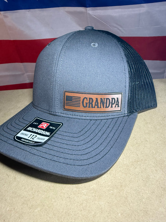 Grandpa with flag Richardson 112 SnapBack hat