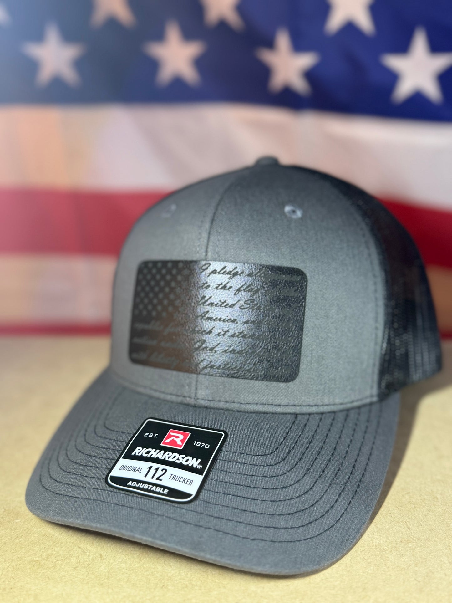 Pledge of Allegiance with all black patch