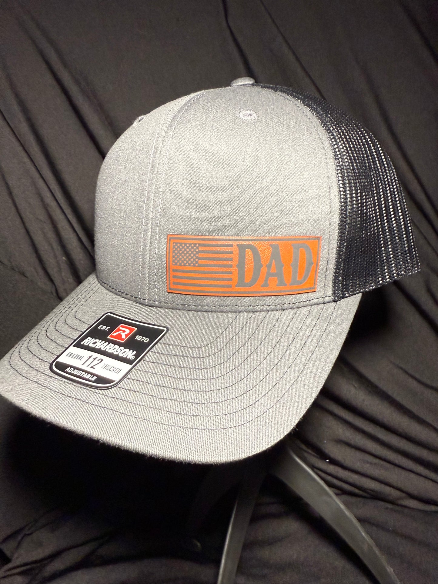 Dad with flag Richardson 112 hat