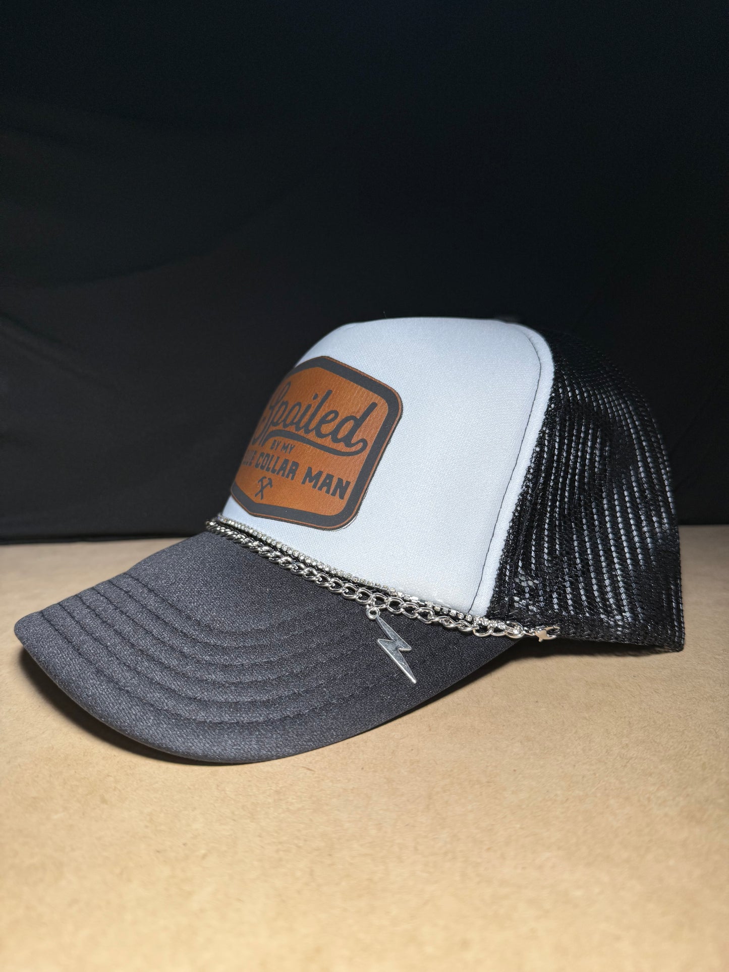 Spoiled by my blue collar man foam front trucker hat. This is an OTTO Cap 5 panel mid profile