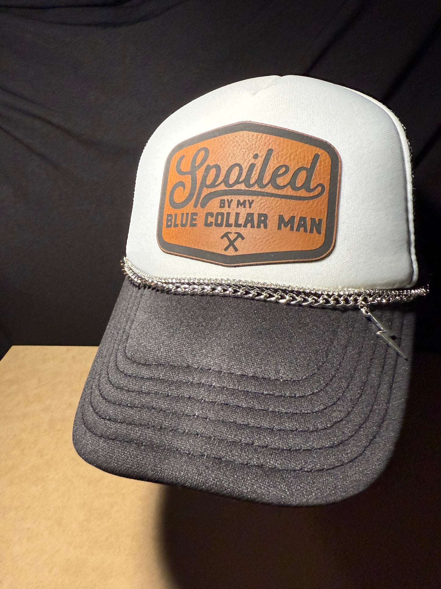 Spoiled by my blue collar man foam front trucker hat. This is an OTTO Cap 5 panel mid profile