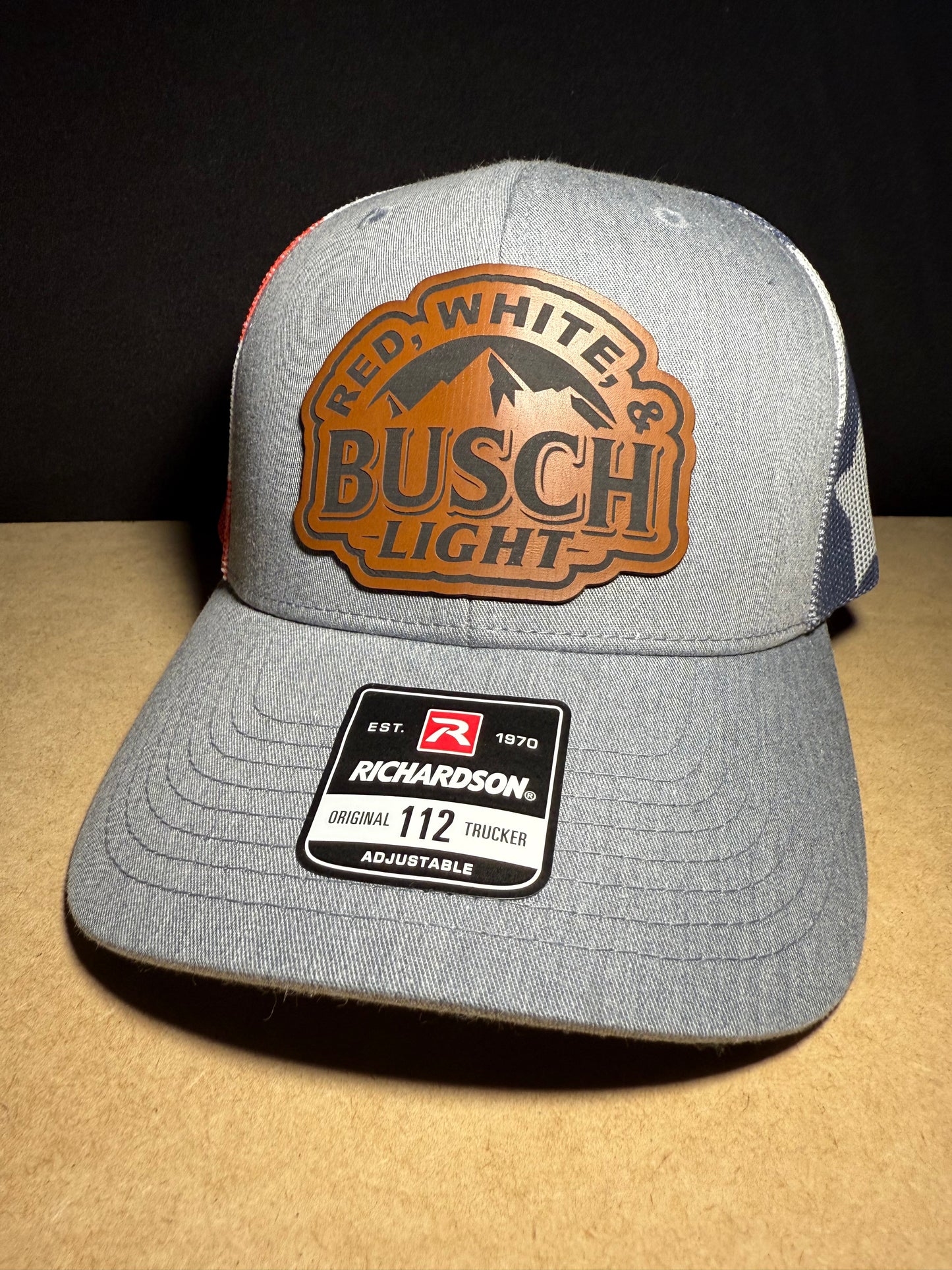 Red, white, Busch lite Richardson 112