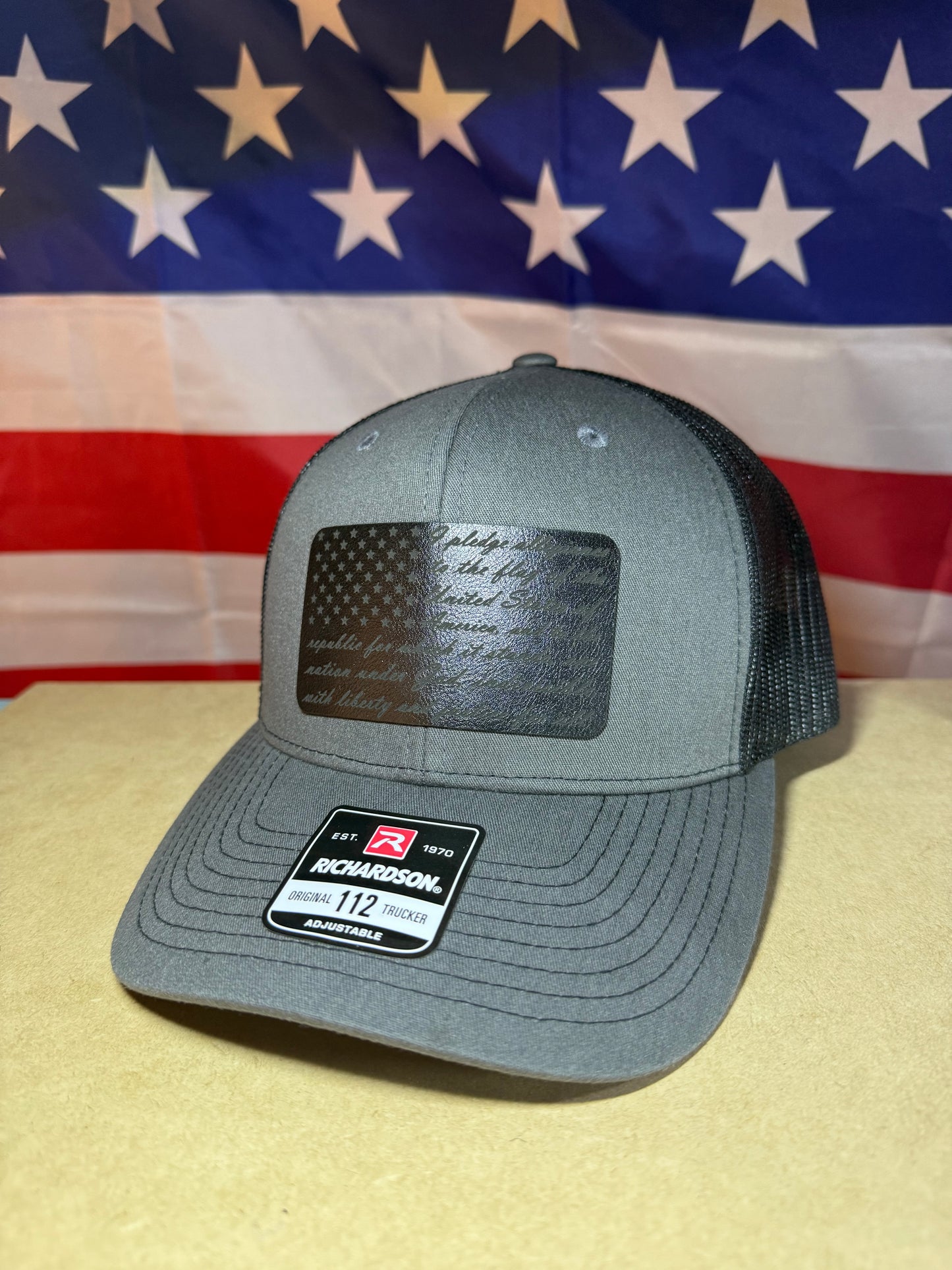 Pledge of Allegiance with all black patch