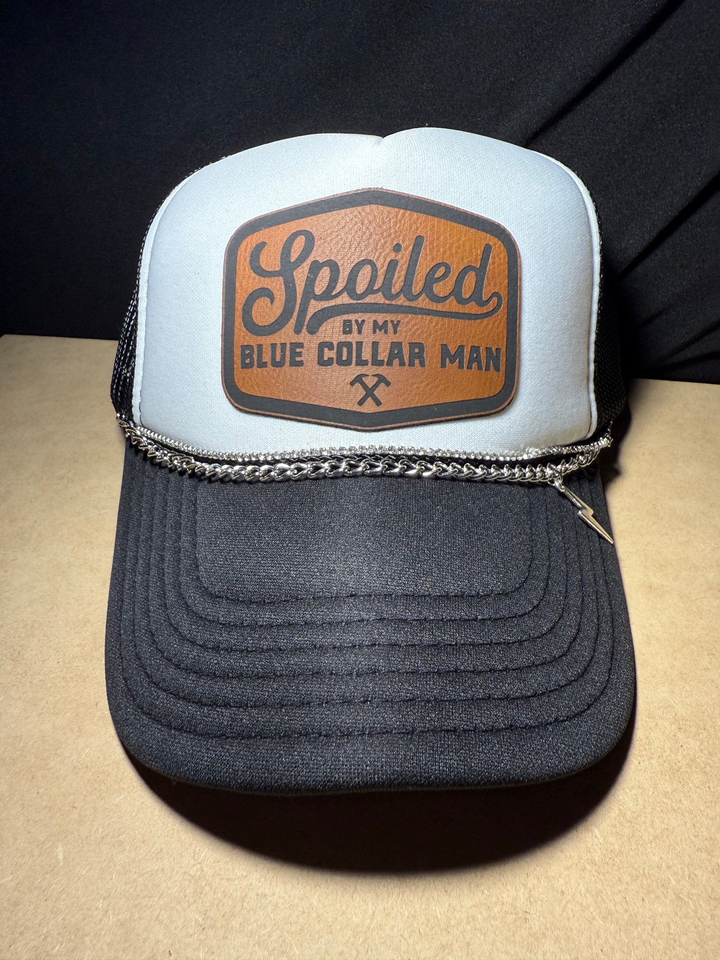 Spoiled by my blue collar man foam front trucker hat. This is an OTTO Cap 5 panel mid profile