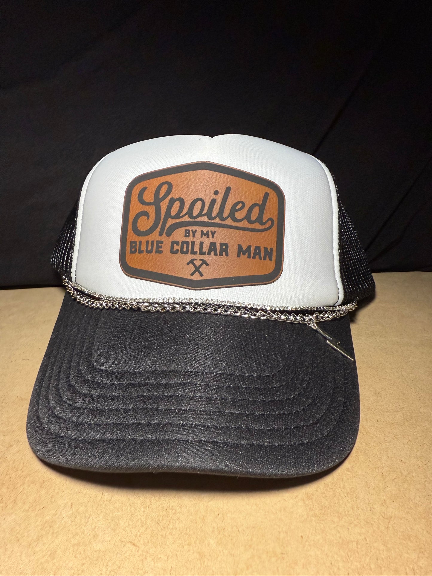 Spoiled by my blue collar man foam front trucker hat. This is an OTTO Cap 5 panel mid profile