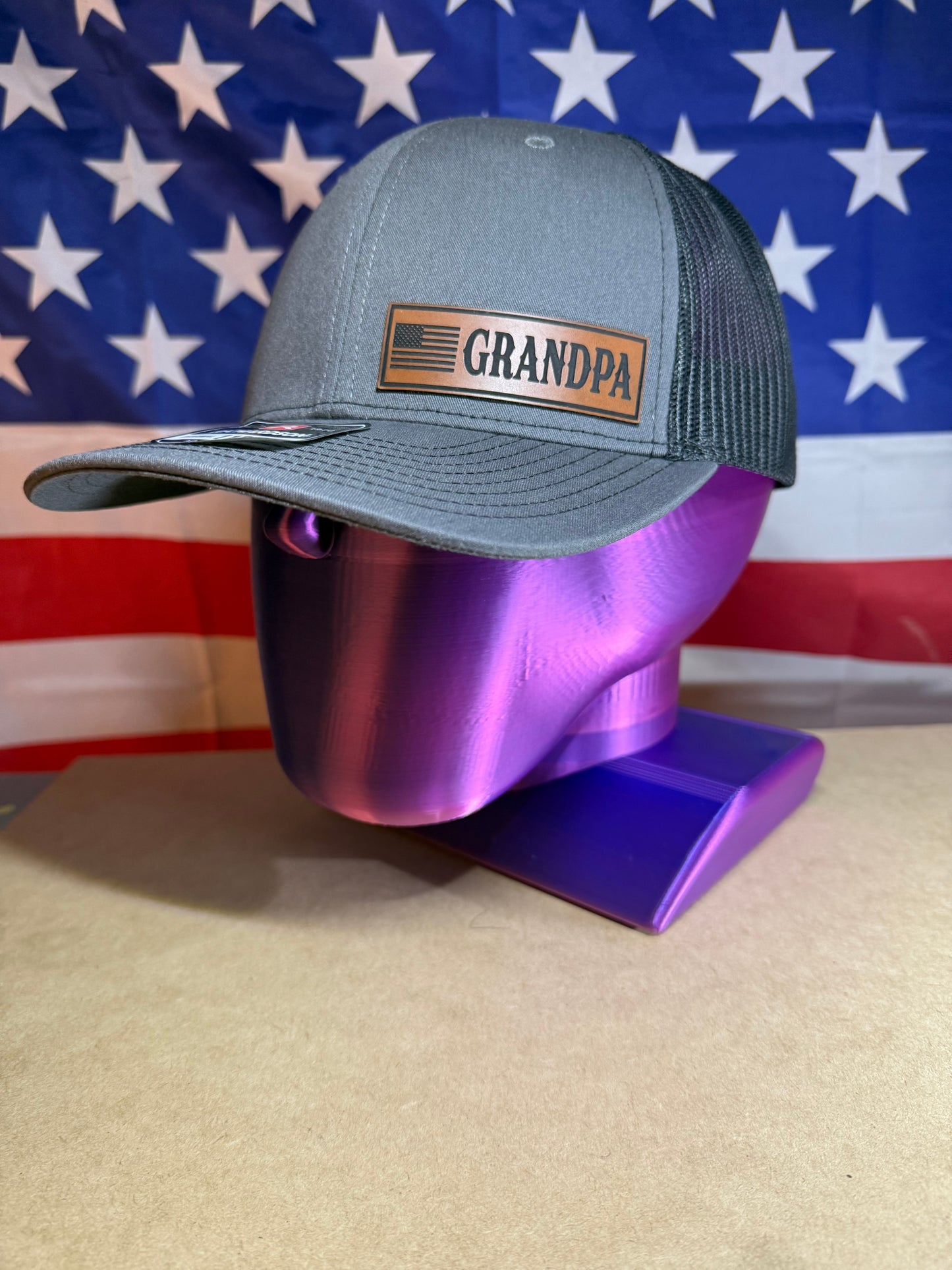 Grandpa with flag Richardson 112 SnapBack hat