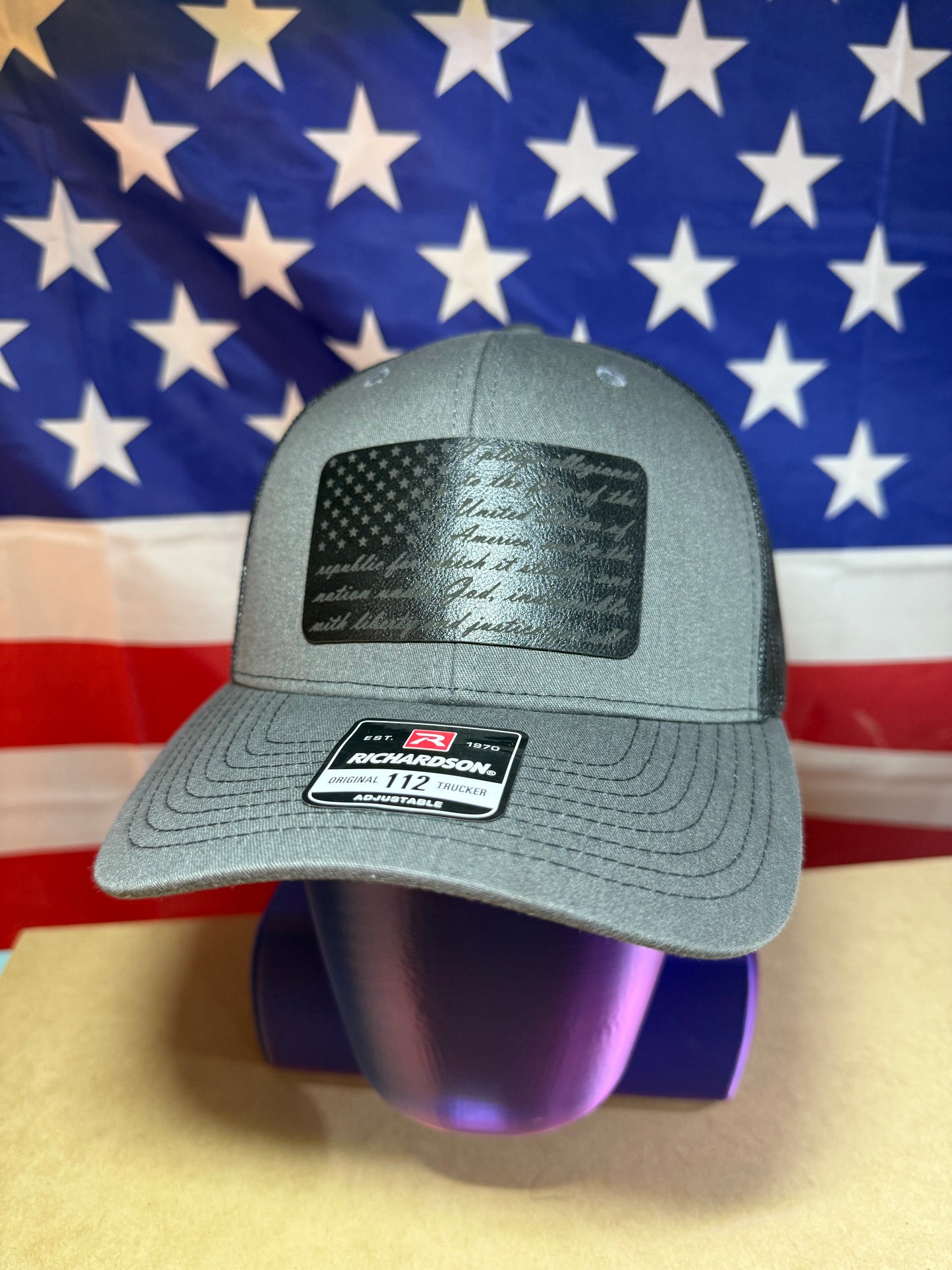 Pledge of Allegiance with all black patch