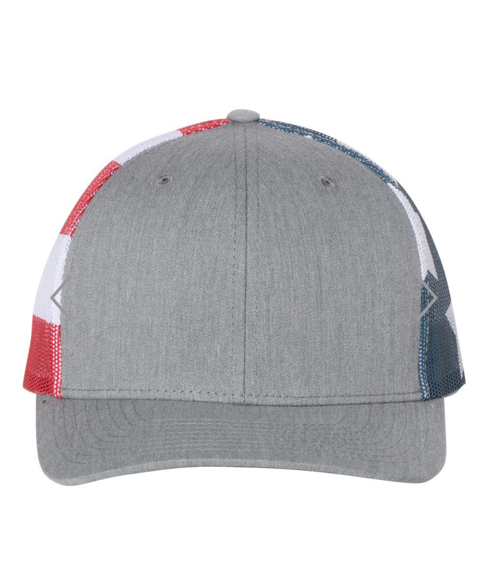 American flag & cross